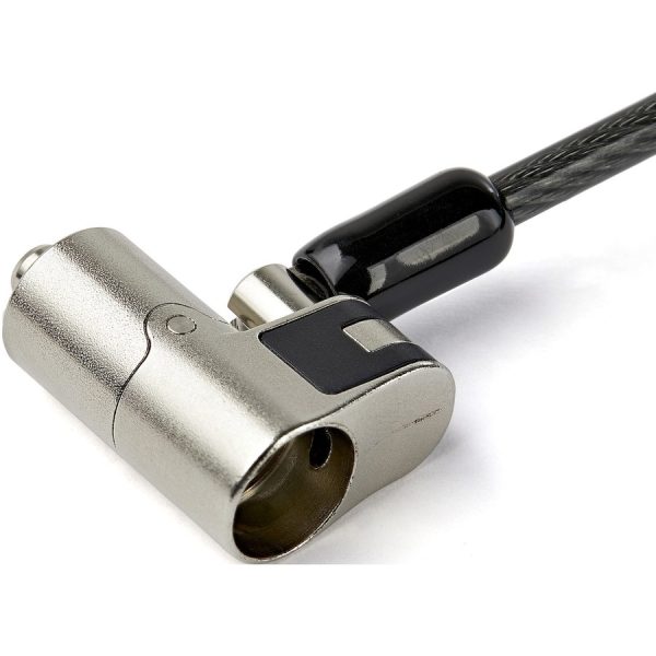 StarTech.com 6.5' (2m) 3-in-1 Universal Laptop Cable Lock - Keyed Security Lock for K-Slot, Nano & Wedge Slot Desktop/Laptop - Anti-Theft - Image 4