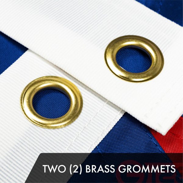 G128 Combo Pack: American USA Flag 4x6 Ft & Puerto Rico Puerto Rican Flag 4x6 Ft | Both ToughWeave Series Embroidered Polyester, Embroidered Design, Indoor/Outdoor, Brass Grommets - Image 3