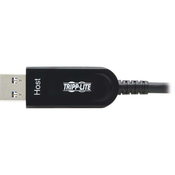 Eaton Tripp Lite Series USB-A to USB-C AOC Cable (M/M) - USB 3.2 Gen 2 (10Gbps) Plenum-Rated Fiber Active Optical - Data Only, Backward Compatible, Black, 10 m (33 ft.) - Image 4