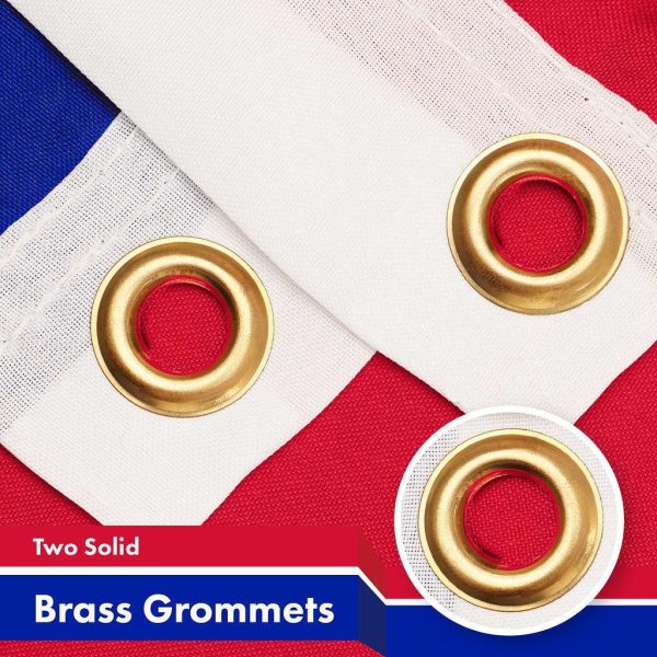 G128 Haiti Haitian Flag | 3x5 Ft | Printed 150D Polyester - Indoor/Outdoor, Vibrant Colors, Brass Grommets, Quality Polyester, Much Thicker More Durable Than 100D 75D Polyester - Image 2