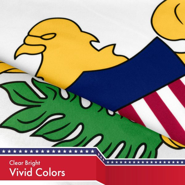 U.S. Virgin Islands Flag 3x5 Ft 2-Pack 150D Printed Polyester By G128 - Image 3