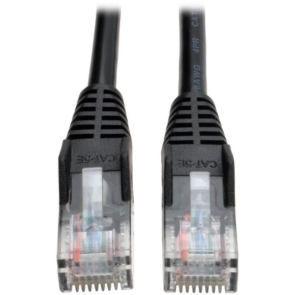 Eaton Tripp Lite Series Cat5e 350 MHz Snagless Molded (UTP) Ethernet Cable (RJ45 M/M), PoE - Black, 7 ft. (2.13 m)
