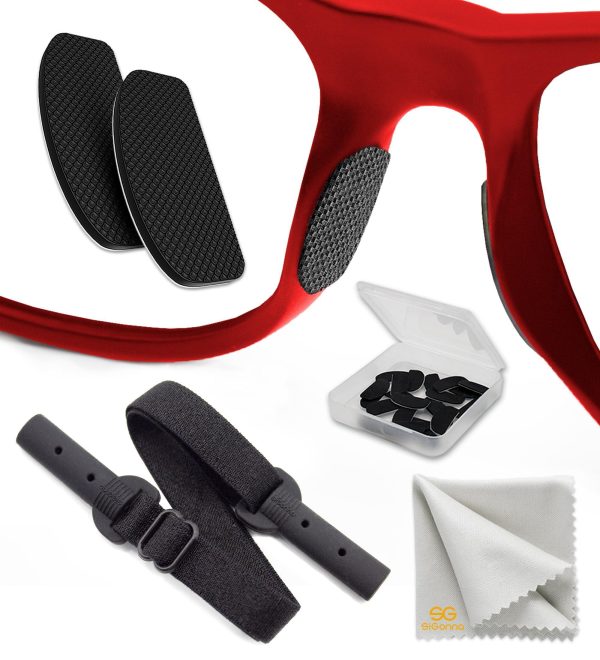 SIGONNA Eye Glasses Nose Grip Non Slip - 1 mm Ultra Thin Eyeglass Nose Pads Anti Slip - Silicone Nose Pads Glasses Anti-Slip - Sunglass Nose Bridge Pads Glasses - 6 Pairs - 1mm x 7mm x 16mm
