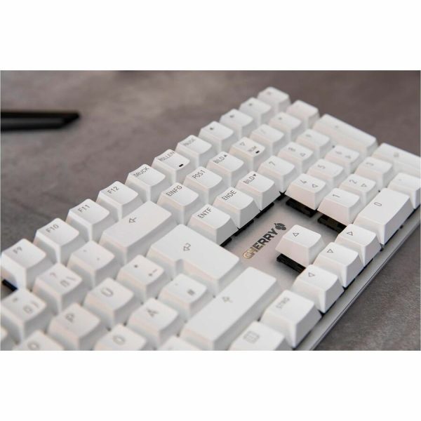 CHERRY KC 200 MX-Wired Keyboard - MX2A SILENT RED - Silver/White Housing - Image 7