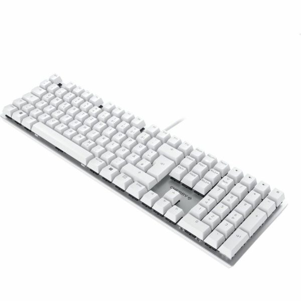 CHERRY KC 200 MX-Wired Keyboard - MX2A SILENT RED - Silver/White Housing - Image 11