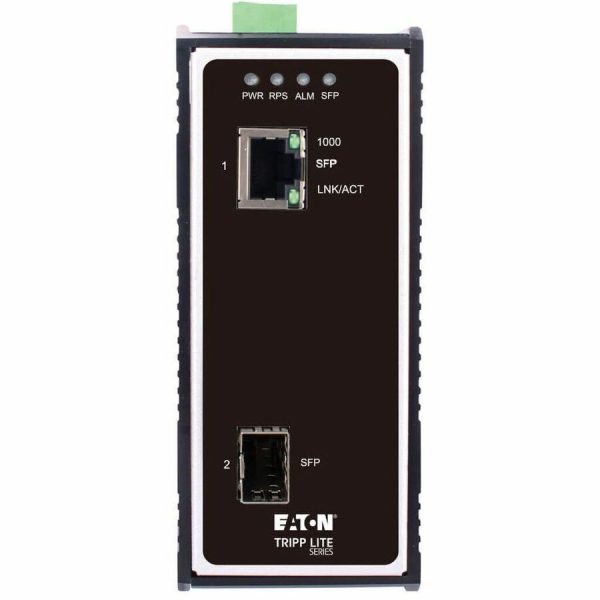 Eaton Tripp Lite Series Industrial Gigabit Fiber to Ethernet Media Converter, 10/100/1000 Mbps, RJ45/SFP, -40° to 75°C, DC Power, TAA - Image 3