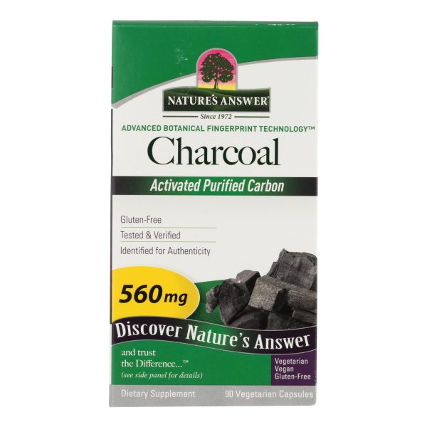 Nature's Answer - Charcoal - Activated Purified - 90 Softgels - Image 2
