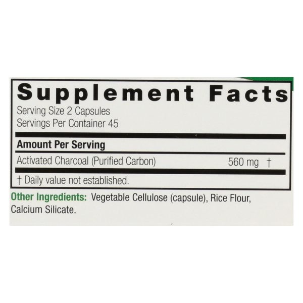 Nature's Answer - Charcoal - Activated Purified - 90 Softgels - Image 3