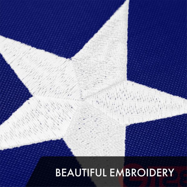 G128 5 Pack: Betsy Ross 1776 Flag | 5x8 Ft | ToughWeave Series Embroidered 300D Polyester | Historical Flag, Embroidered Design, Indoor/Outdoor, Brass Grommets - Image 3
