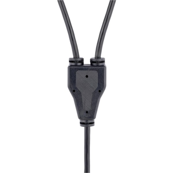StarTech.com 10ft (3m) Computer Power Y Cord, NEMA 5-15P to C13, 10A 125V, 18AWG, Black Replacement PC Power Cord, TV/Monitor Power Cable - Image 6