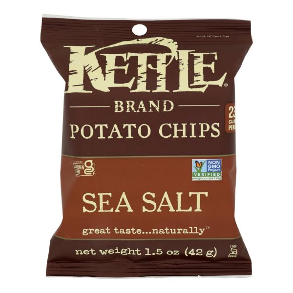 Kettle Brand Potato Chips - Sea Salt - 1.5 oz - case of 24