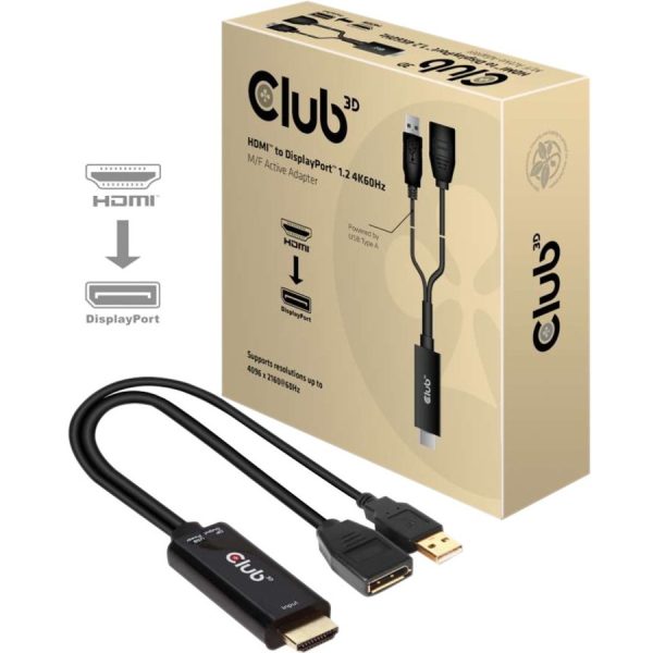 Club 3D HDMI to DisplayPort 4K60Hz M/F Active Adapter - Image 3