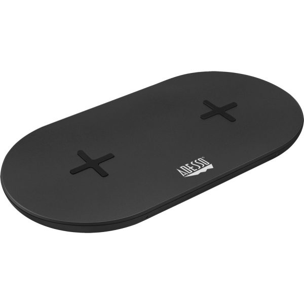 Adesso 15W Max Qi-Certified Dual 2-Coil Wireless Fast Charging Pad - Image 3