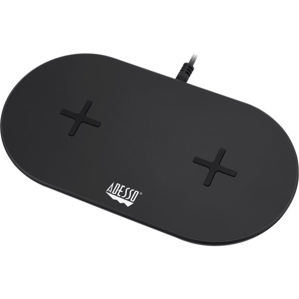 Adesso 15W Max Qi-Certified Dual 2-Coil Wireless Fast Charging Pad - Image 4