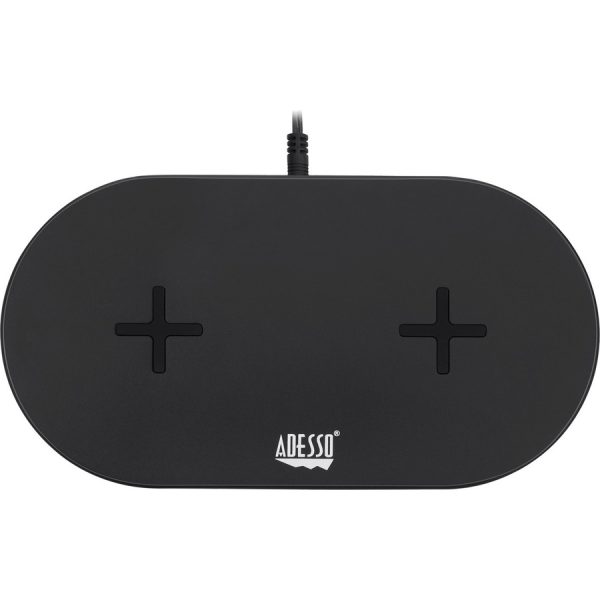 Adesso 15W Max Qi-Certified Dual 2-Coil Wireless Fast Charging Pad - Image 6