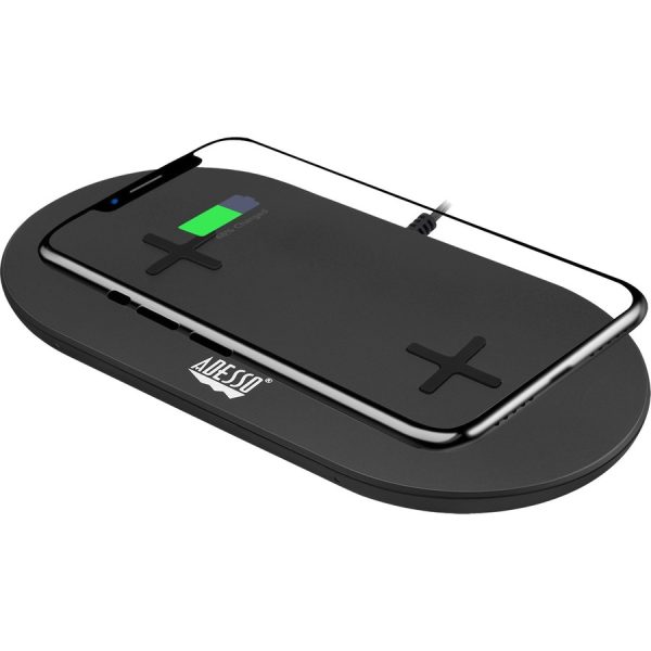 Adesso 15W Max Qi-Certified Dual 2-Coil Wireless Fast Charging Pad - Image 10