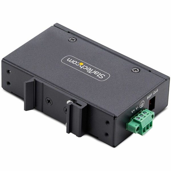 StarTech.com 5-Port Unmanaged Industrial Network Switch, 10/100/1000 Ethernet, DIN Rail/Wall-Mount, IP30 Rated, -40F-167F, 9~60V DC, TAA - Image 2