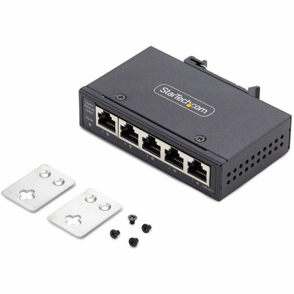 StarTech.com 5-Port Unmanaged Industrial Network Switch, 10/100/1000 Ethernet, DIN Rail/Wall-Mount, IP30 Rated, -40F-167F, 9~60V DC, TAA - Image 10