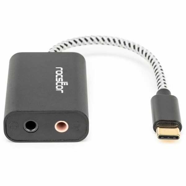 Rocstor Premium USB-C to 3.5mm Stereo Speaker / Headphone and Microphone Audio Adapter - Image 4