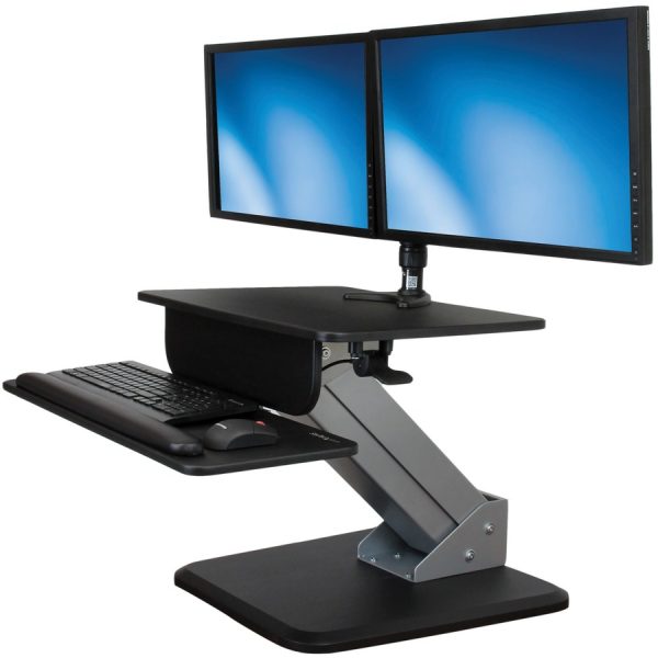 StarTech.com Dual Monitor Sit-to-stand Workstation - One-Touch Height Adjustment - Image 2