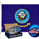 US Navy (Boat) Flag 210D Embroidered Polyester 3x5 Ft - Double Sided 2ply