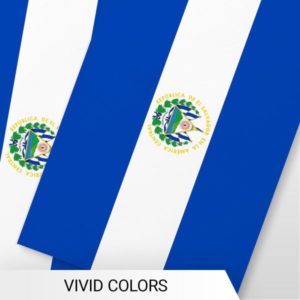 G128 El Salvador Salvadoran Bunting Banner | Flag 8.2 x 5.5 Inch, Full String 33 Feet | Printed 150D Polyester, Decorations For Bar, School, Festival Events Celebration - Image 6