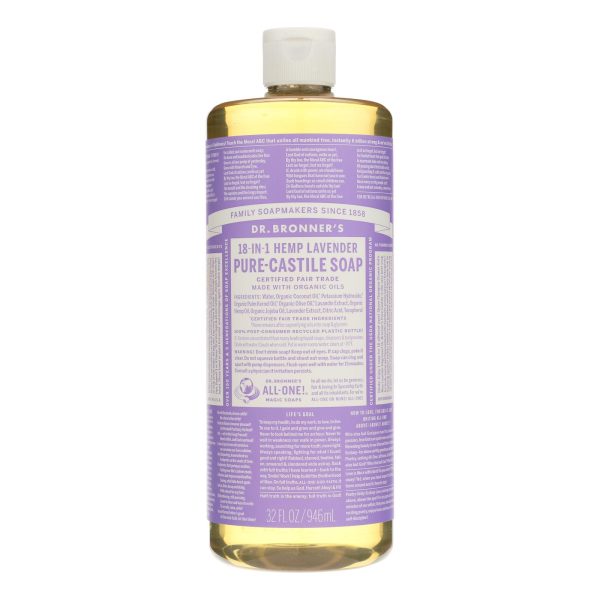 Dr. Bronner's - Castile Liquid Sp Lavender - 1 Each-32 FZ
