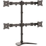 StarTech.com Quad Monitor Stand, Crossbar, Steel, Monitors up to 27" (17.6lb/8kg), VESA Monitor, Computer Monitor Stand, Monitor Arm