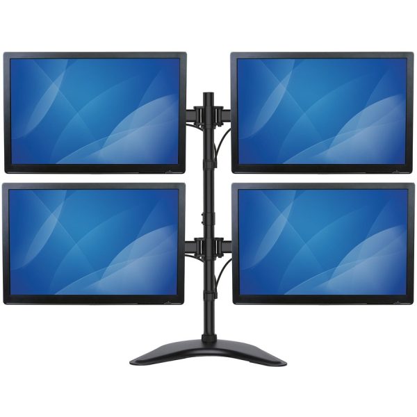 StarTech.com Quad Monitor Stand, Crossbar, Steel, Monitors up to 27" (17.6lb/8kg), VESA Monitor, Computer Monitor Stand, Monitor Arm - Image 5