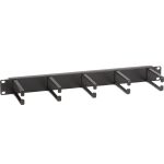 Black Box Horizontal IT Rackmount Cable Manager - 1U, 19" , Single-Sided, Black
