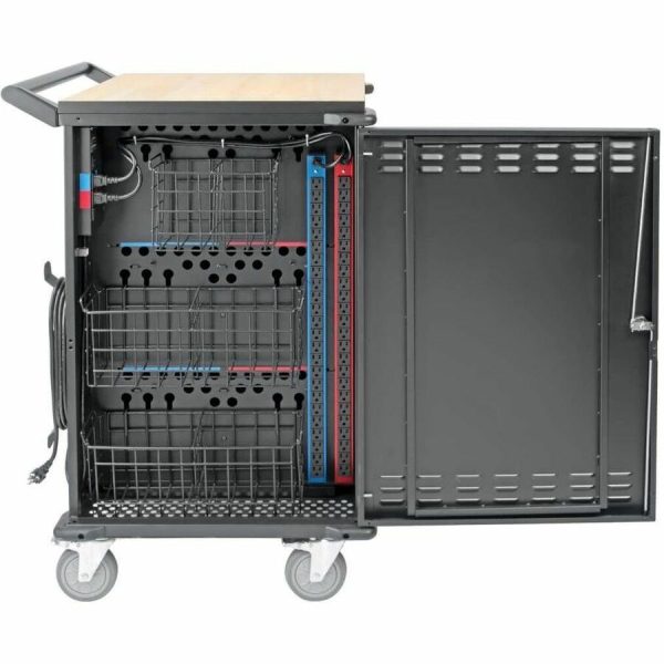 Eaton Tripp Lite Series 42-Device AC Mobile Charging Cart - Laptops and Chromebooks, 120V, NEMA 5-15P, 10 ft. (3.05 m) Cord, Black - Image 7