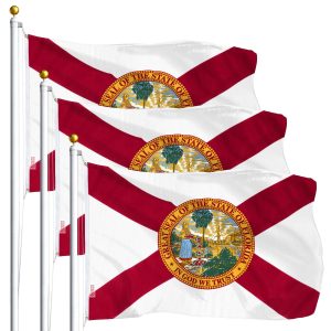 Florida FL State Flag 3x5 Ft 3-Pack Printed Polyester By G128