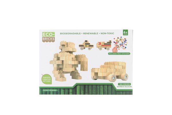Eco-Bricks Bamboo Education Set 180pcs - Image 3