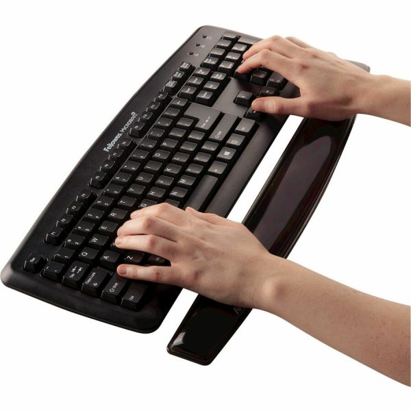 Fellowes® Crystal™ Gel Keyboard Wrist Rest - Black (9112201) - Image 3