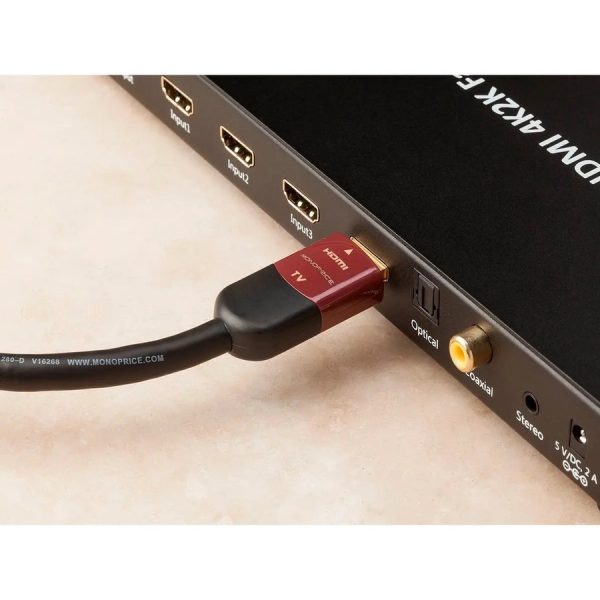 Monoprice 4K High Speed HDMI Cable 50ft - CL2 In Wall Rated 18Gbps Active Black - Image 4
