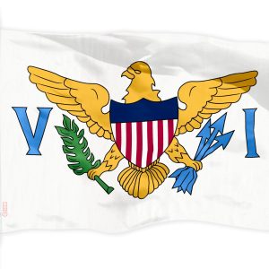 G128 Virgin Islands Flag | 3x5 feet | Printed 150D, Indoor/Outdoor, Vibrant Colors, Brass Grommets, Quality Polyester, Much Thicker More Durable Than 100D 75D Polyester