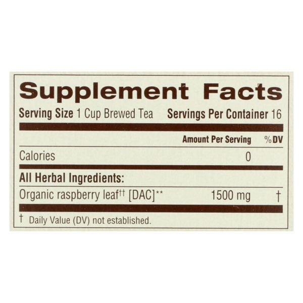 Traditional Medicinals Organic Raspberry Leaf Herbal Tea - 16 Tea Bags - Case of 6 - Image 2