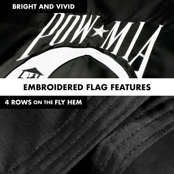 G128 - 5 Feet Tangle Free Spinning Flagpole (White) POW/MIA Flag Double Sided Brass Grommets Embroidered 2x3 ft (Flag Included) Aluminum Flag Pole - Image 5