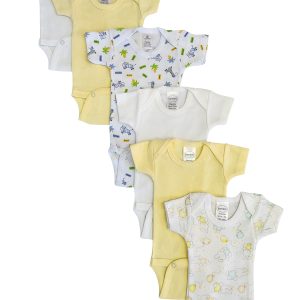 Baby Boy, Baby Girl, Unisex Short Sleeve Onezies Variety (pack Of 6) Nc_0234