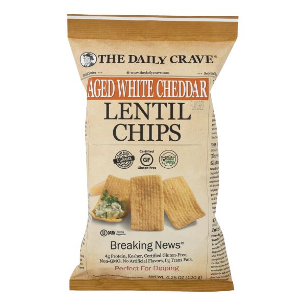 The Daily Crave - Lentil Chip Aged Wht Chd - Case of 8 - 4.25 OZ - Image 3