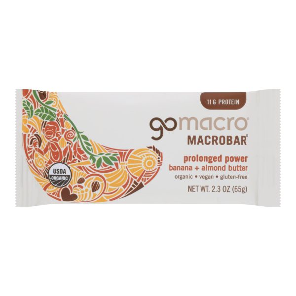 GoMacro Organic Macrobar - Banana and Almond Butter - 2.3 oz Bars - Case of 12 - Image 2
