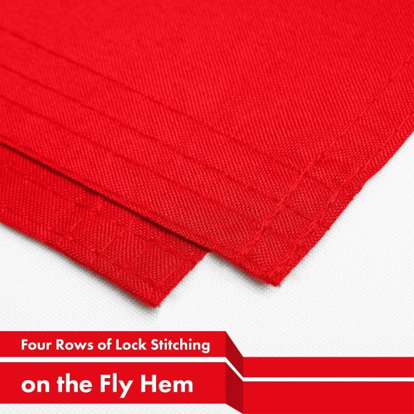 G128 Combo Pack: American USA Flag 3x5 Ft & Turkey Flag 3x5 Ft, Both Printed 150D Polyester, Indoor/Outdoor, Brass Grommets - Image 5