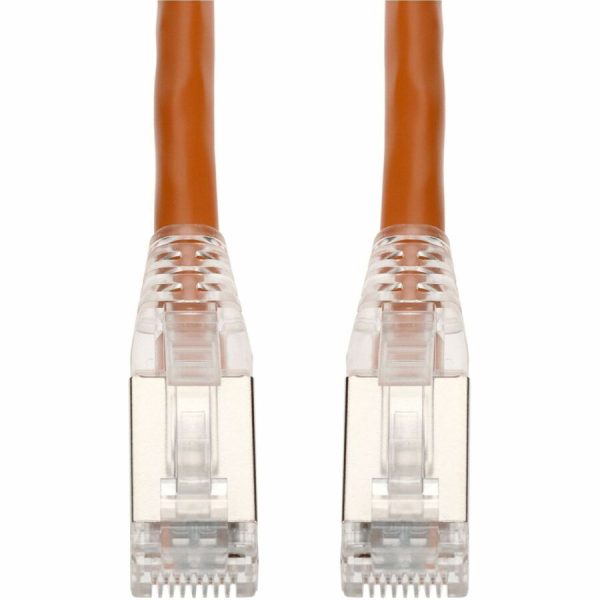 AddOn 1ft Orange CAT 6 Shielded PVC Ethernet Cable Snagless Bubble Boot RJ-45 M/M