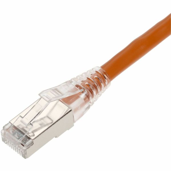 AddOn 1ft Orange CAT 6 Shielded PVC Ethernet Cable Snagless Bubble Boot RJ-45 M/M - Image 2