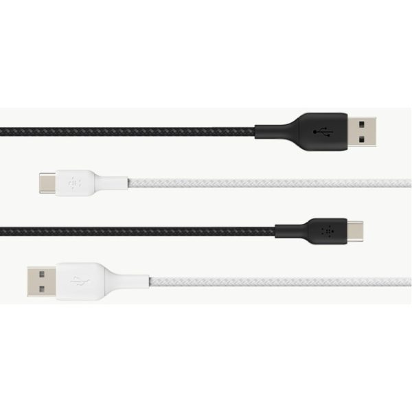 Belkin Braided USB-C to USB-A Cable (1m / 3.3ft, White) - Image 6