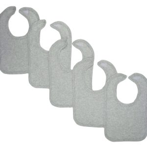 Grey Baby Bibs (pack Of 5) Ls_0183