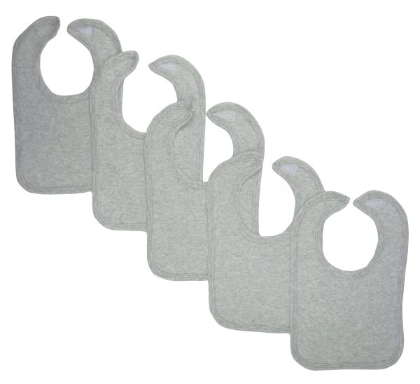 Grey Baby Bibs (pack Of 5) Ls_0183