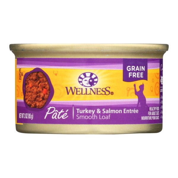 Wellness Pet Products Cat Food - Turkey and Salmon Recipe - Case of 24 - 3 oz. - Image 3