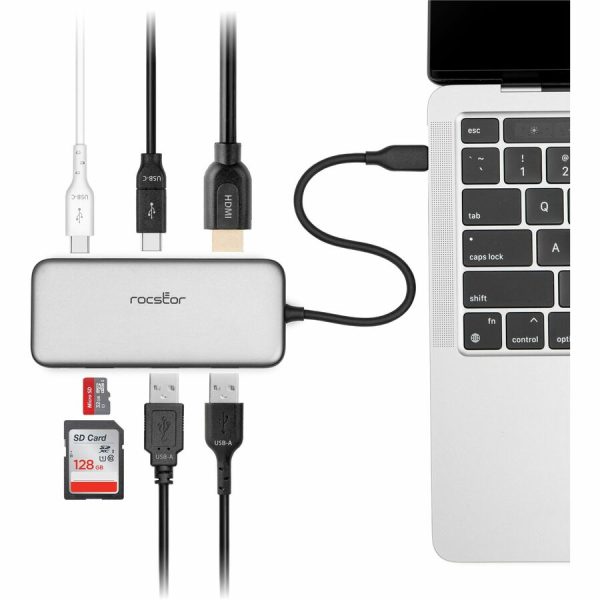 Rocstor Type-C to HDMI/USB-A 10GX2/Type-C 10G data/SD/TF/PD Charging with DP1.4 Alt mode - Image 2