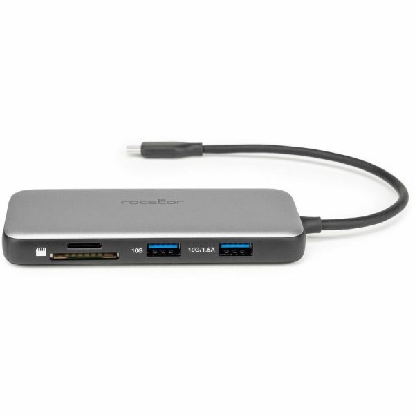 Rocstor Type-C to HDMI/USB-A 10GX2/Type-C 10G data/SD/TF/PD Charging with DP1.4 Alt mode - Image 4